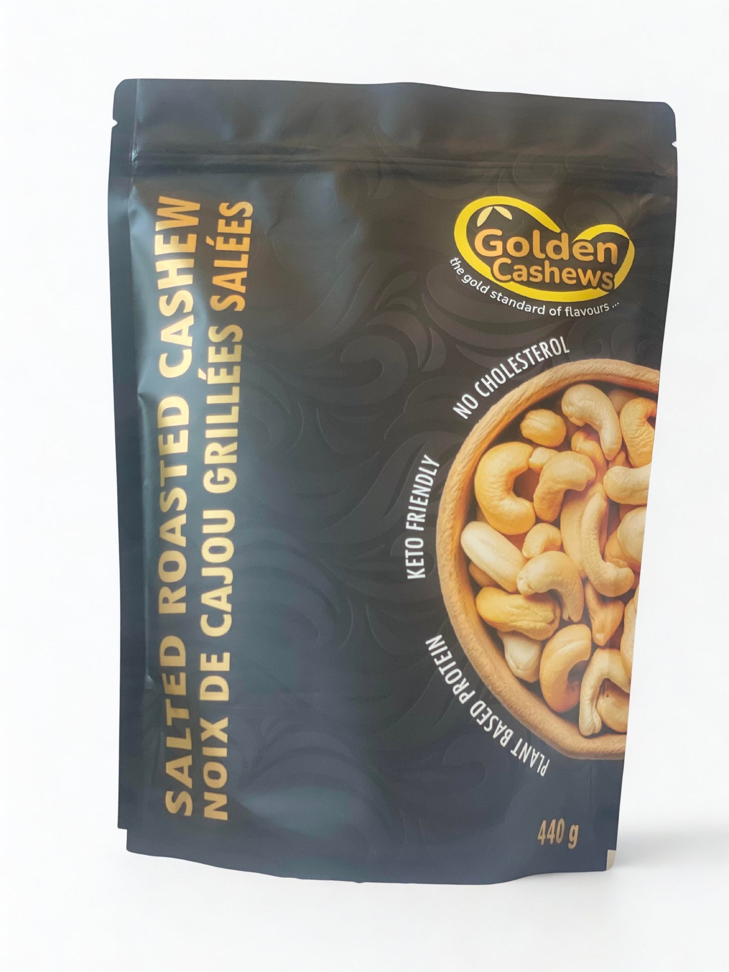 Golden Cashews – 440 g Roasted Salted Whole Cashews |  No added oils